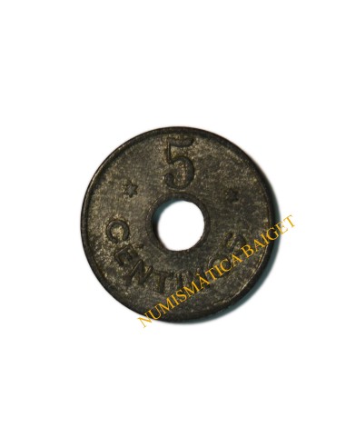 COOP. CONSUMO RUBINENSE, 1945. Rubí (Barcelona). 5 céntimos