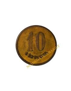 COOPERARIVA  LA CONSTANCIA. Sardañola (Barcelona). 10 Centimos 2
