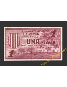FATARELLA, LA (Tarragona), 1 pesseta,  6 de juliol del 1937 