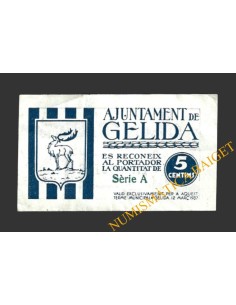 GELIDA (Tarragona), 5 centims, 12 de març del 1937