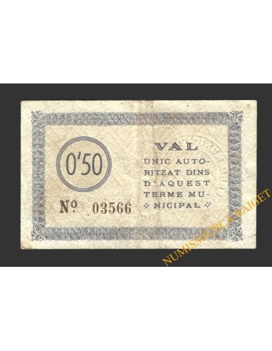 GIRONELLA (Barcelona), 0'50 pessetes, 7 de maig del 1937 