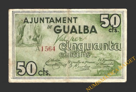 GUALBA (Girona),50 centims, maig del 1937  