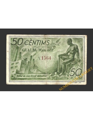 GUALBA (Girona),50 centims, maig del 1937  