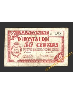 HOSTALRIC (Girona), 50 centims, 1 de juny del 1937  
