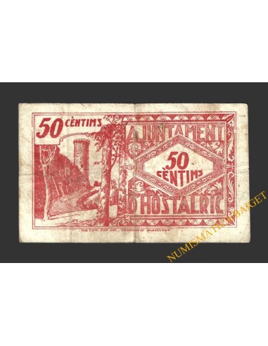 HOSTALRIC (Girona), 50 centims, 1 de juny del 1937  