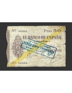 II REPÚBLICA GIJÓN 50 PESETAS 1936