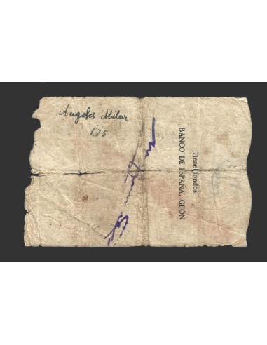 II REPÚBLICA GIJÓN, 5 PESETAS 1936