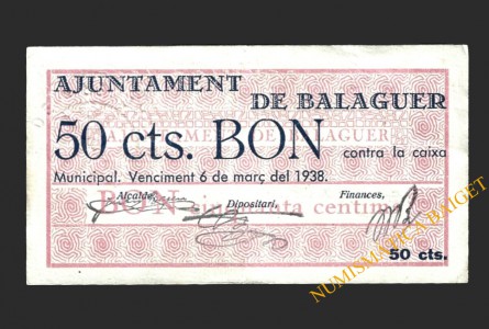 BALAGUER (Lleida), 50 cèntims
