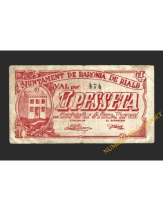 BARONIA DE RIALB, 1 PESSETA 1937