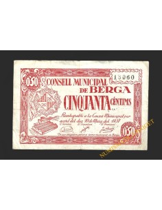 BERGA (Barcelona), 50 centims, 10  mayo 1937