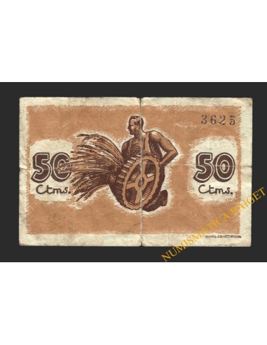 MORA LA NOVA (Tarragona), 50 centims, 2 de juny del 1937 