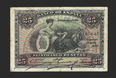 ALFONSO XIII, 25 pesetas 1907