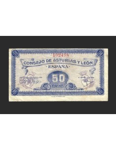 II REPÚBLICA ASTURIAS Y LEÓN 50 CENTIMOS 1936