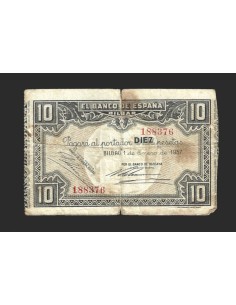 II REPÚBLICA BILBAO 10 PESETAS 1937