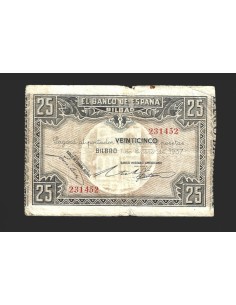 II REPÚBLICA BILBAO  25 PESETAS 1937