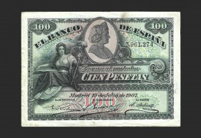 ALFONSO XIII, 100 pesetas 1907