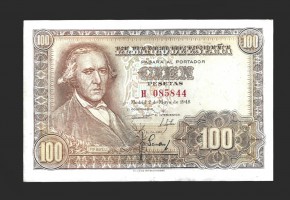 ESTADO ESPAÑOL 100 PESETAS 1948 SERIE H