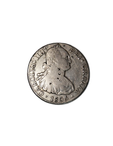 CARLOS IV, 1805. 8 Reales México-T.H.