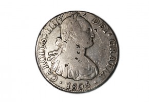 CARLOS IV, 1805. 8 Reales México-T.H.