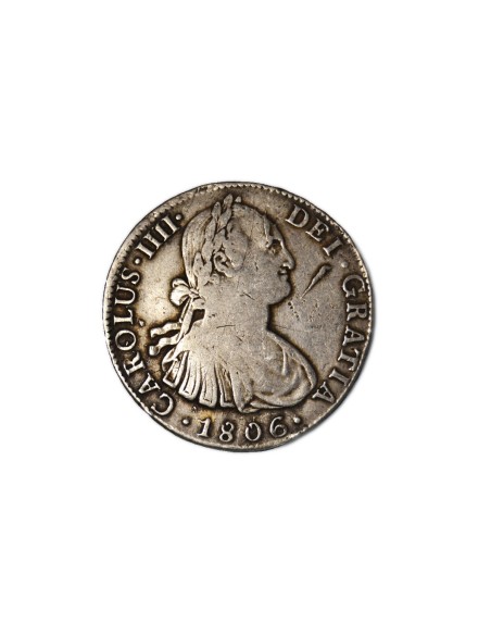 CARLOS IV, 1806. 8 Reales México-T.H.