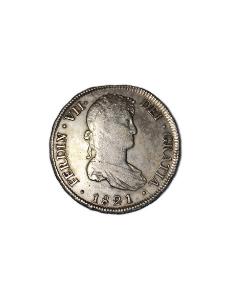 FERNANDO VII 1821, 8 Reales. Potosí-P.J.