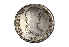 FERNANDO VII 1821, 8 Reales. Potosí-P.J.