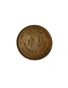 CANADA. NEWFOUNDLAND 1/2 Penny 1846 R.H. Token