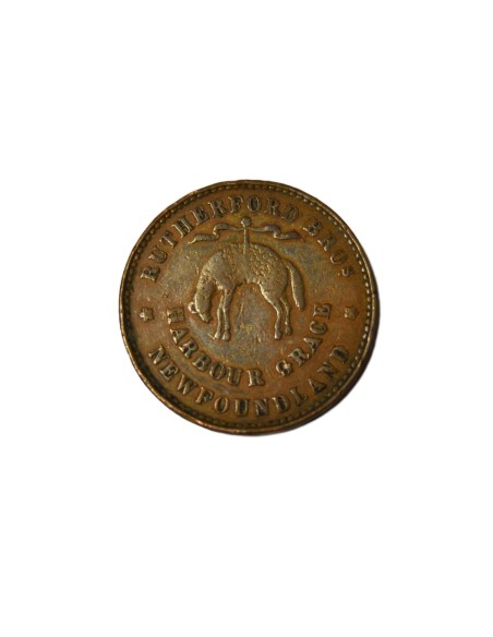 CANADA. NEWFOUNDLAND 1/2 Penny 1846 R.H. Token