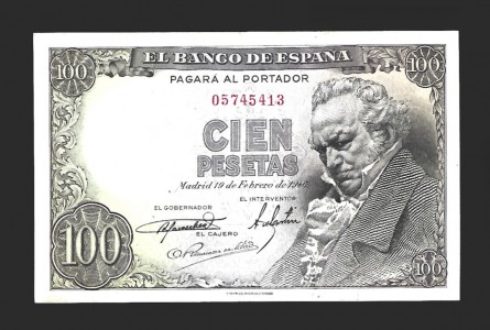 ESTADO ESPAÑOL 100 PESETAS 1946 SIN SERIE