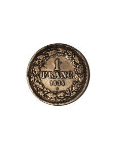 BELGICA. LEOPOLD I, 1834 1 FRANC 2