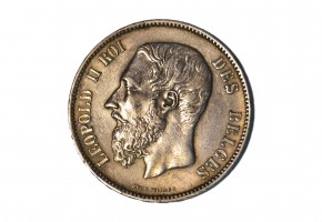 BELGICA. LEOPOLD II, 1874 5 FRANCS