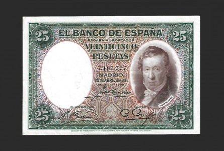 II REPÚBLICA ESPAÑOLA 25 PESETAS 1931