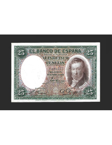 II REPÚBLICA ESPAÑOLA 25 PESETAS 1931