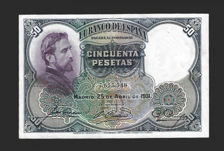 II REPÚBLICA ESPAÑOLA 50 PESETAS 1931