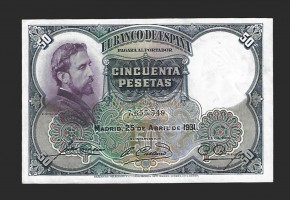 II REPÚBLICA ESPAÑOLA 50 PESETAS 1931