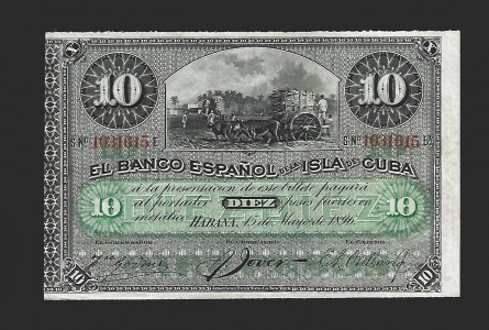 ALFONSO XIII - CUBA 10 PESOS 1896