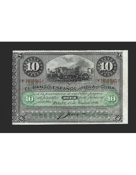 ALFONSO XIII - CUBA 10 PESOS 1896