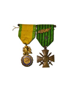 FRANCIA. MEDALLA MILITAR 1870 Y CRUZ DE GUERRA 1939