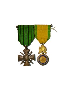 FRANCIA. MEDALLA MILITAR 1870 Y CRUZ DE GUERRA 1939 2