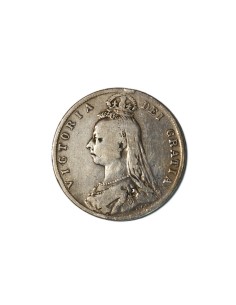 GRAN BRETAÑA. 1/2 CROWN, 1891