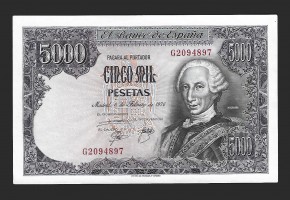 JUAN CARLOS I 5000 PESETAS SERIE G