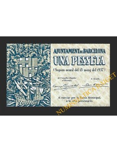 BARCELONA, 1 pesseta 1937