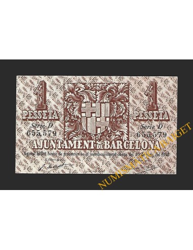 BARCELONA, 1 pesseta 1937