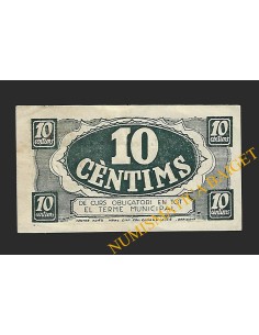 BARONIA DE RIALB (Lleida), 10 cèntims 10 d'octubre 1937 2