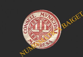 MANRESA (Barcelona),10 centims, 2 d'octubre del 1937