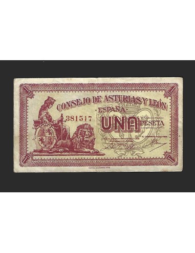 II REPÚBLICA ASTURIAS Y LEÓN 1 PESETA 1936