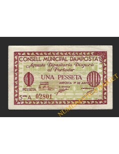 AMPOSTA (Tarragona), 1 Pesseta 01-06-1937