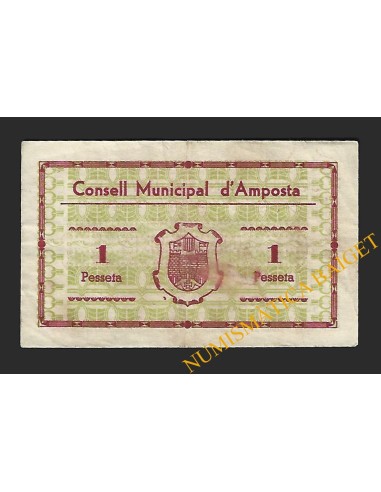AMPOSTA (Tarragona), 1 Pesseta 01-06-1937