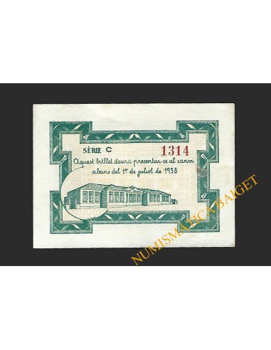 AMETLLA DE MAR (Tarragona), 1 Pesseta 10-06-1937