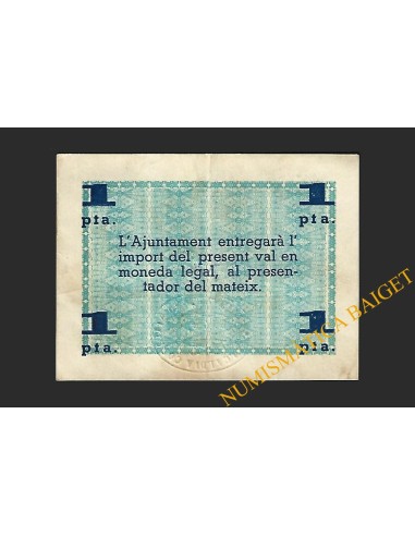 ARBUCIES (Girona), 1 Pesseta 01-05-1937